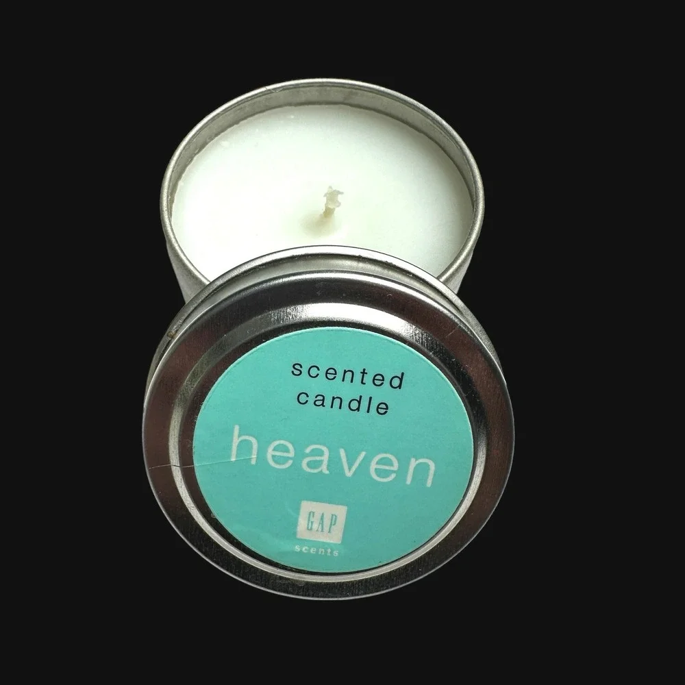 heaven ~ Gap Scents‎ ~ '90s Candle ~ 1.5 oz Travel Tin ~ Vintage ~ Made in USA
